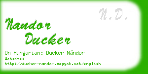 nandor ducker business card